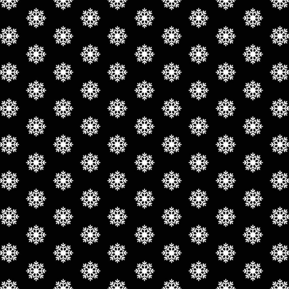 snowflake seamless pattern in black background vector