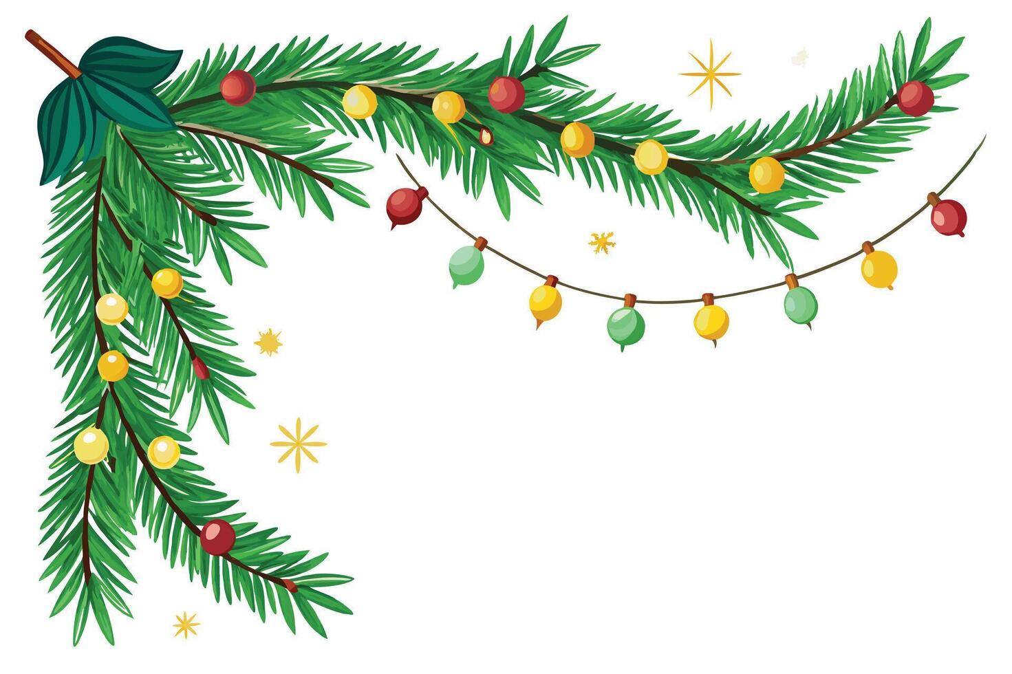 Christmas tree border clipart vector