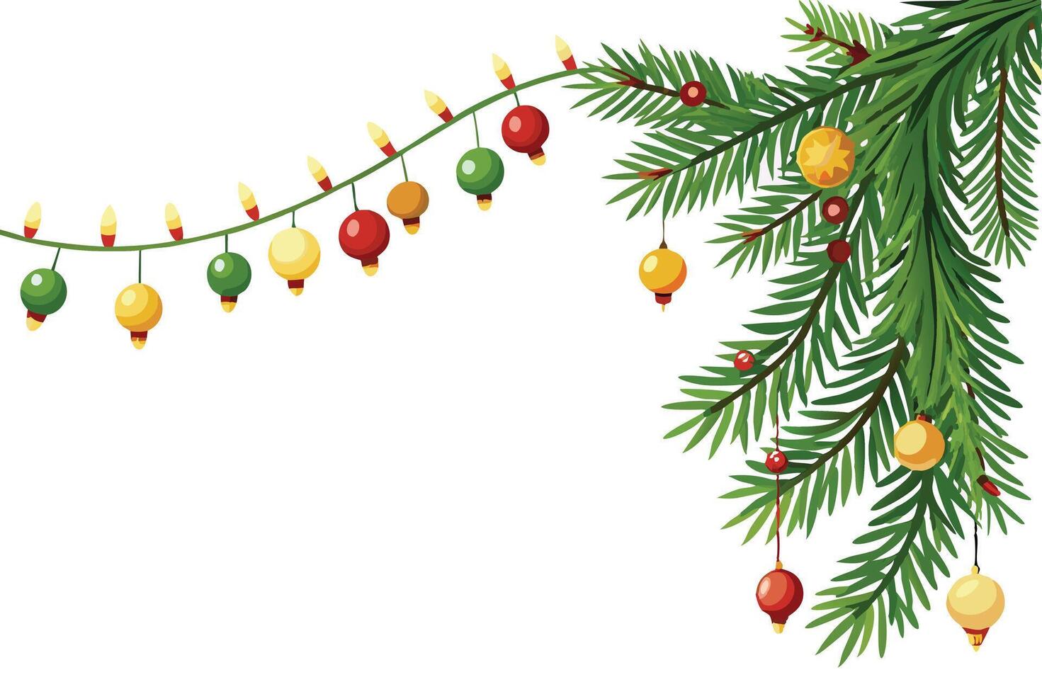 Christmas tree clipart vector