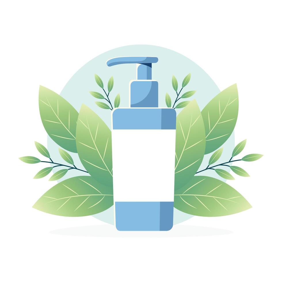 cosmetic jar for skincare flat illustration isolated on white background vector