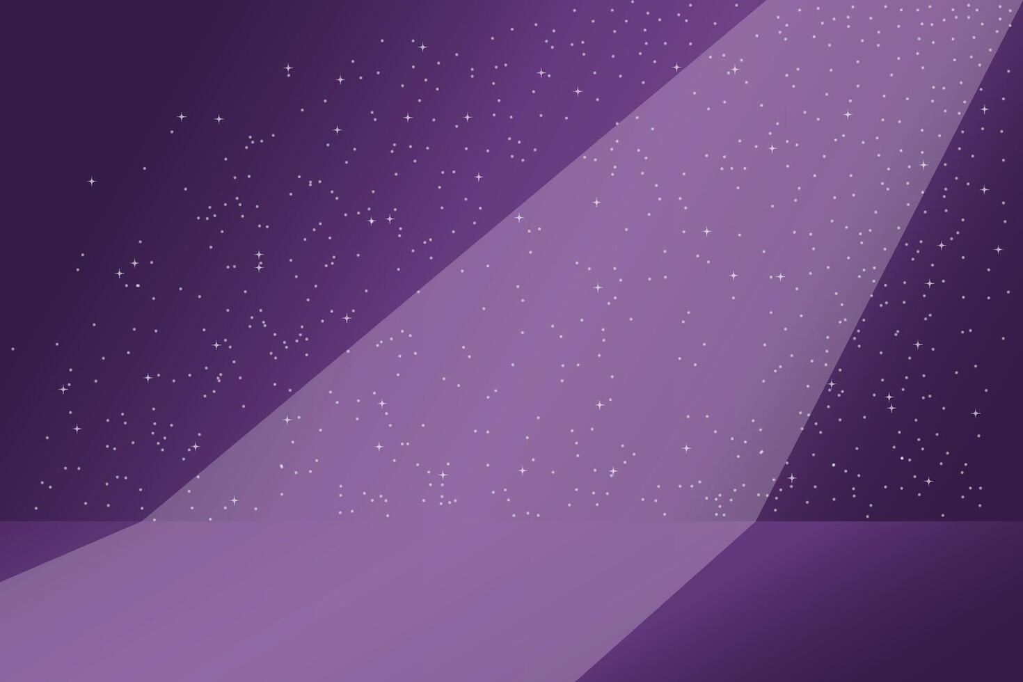 purple wall with sun shadow and glitters flat illustration vector