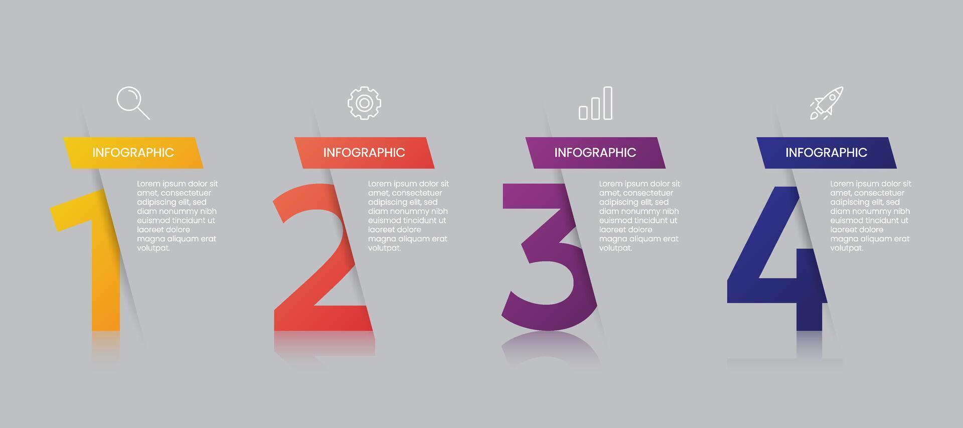 Infographic template for presenting steps and options with icons. Business infographic design start to success. vector