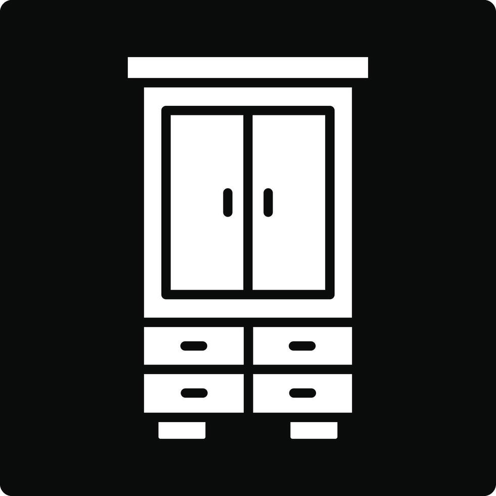 Wardrobe Illustration Icon vector