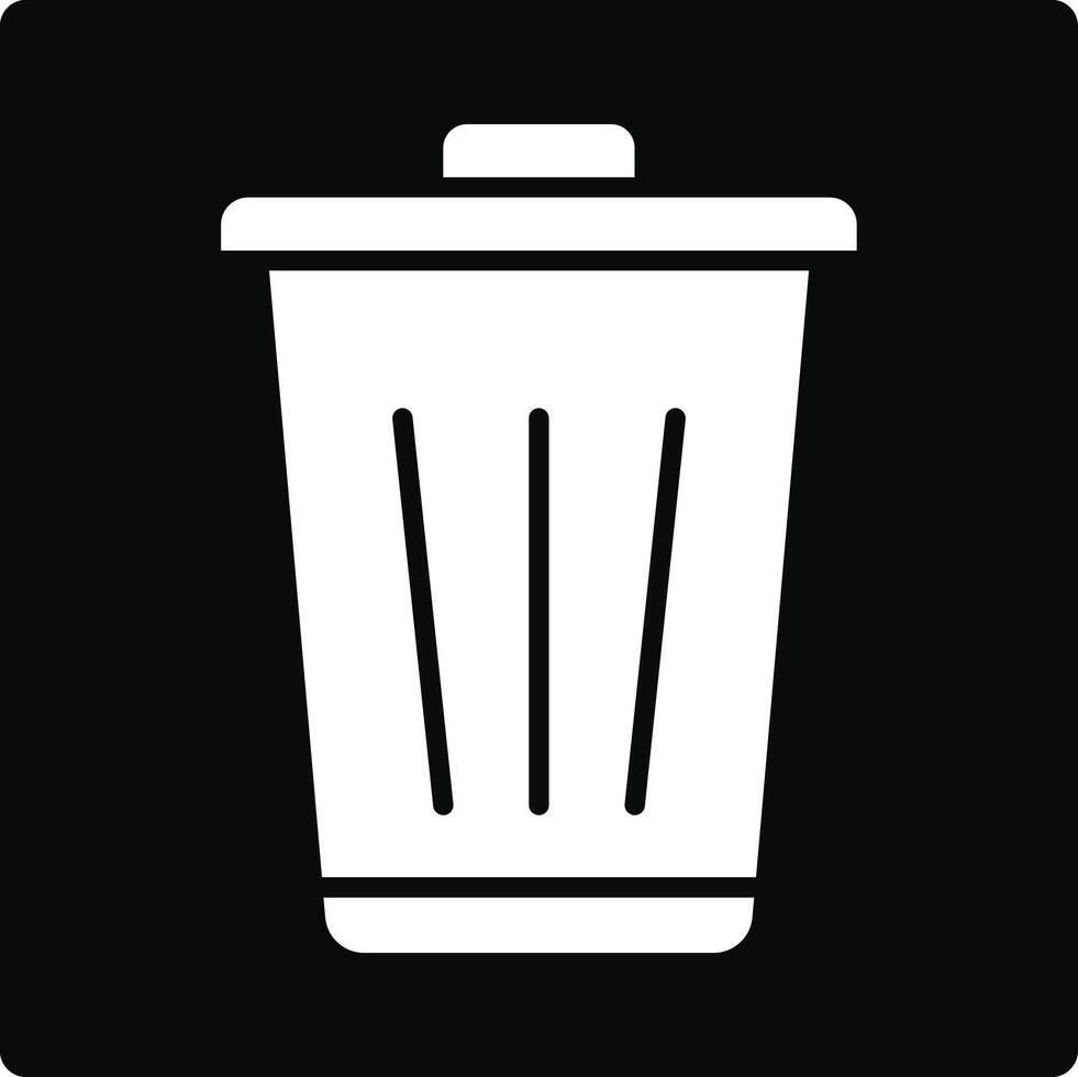 Trash Can Illustration Icon vector