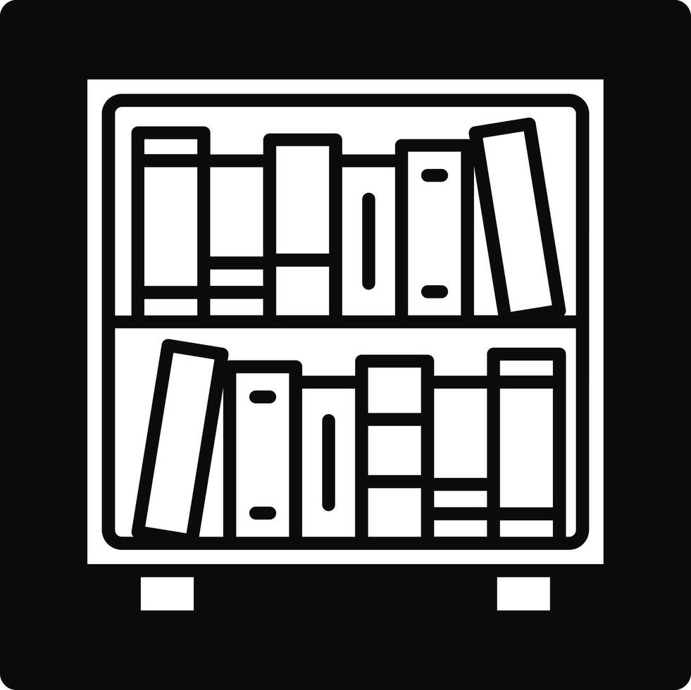 Bookshelf Illustration Icon vector