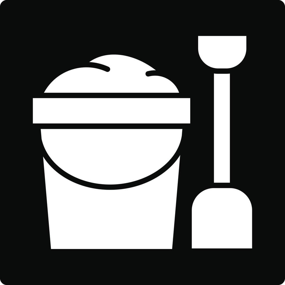 Sand Bucket Illustration Icon vector