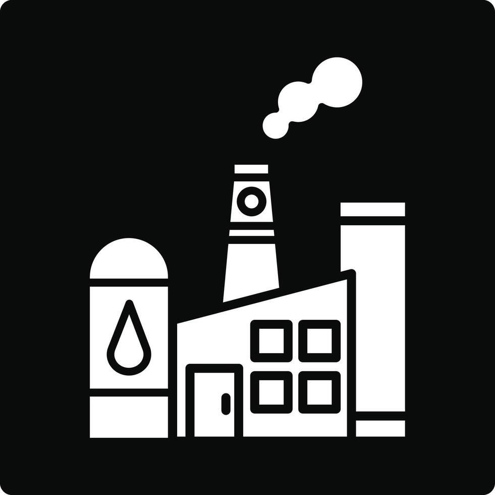 A factory with smoke coming out of the chimney vector