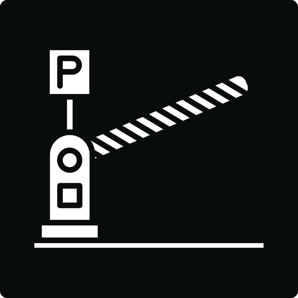 Parking barrier sign icon illustration vector