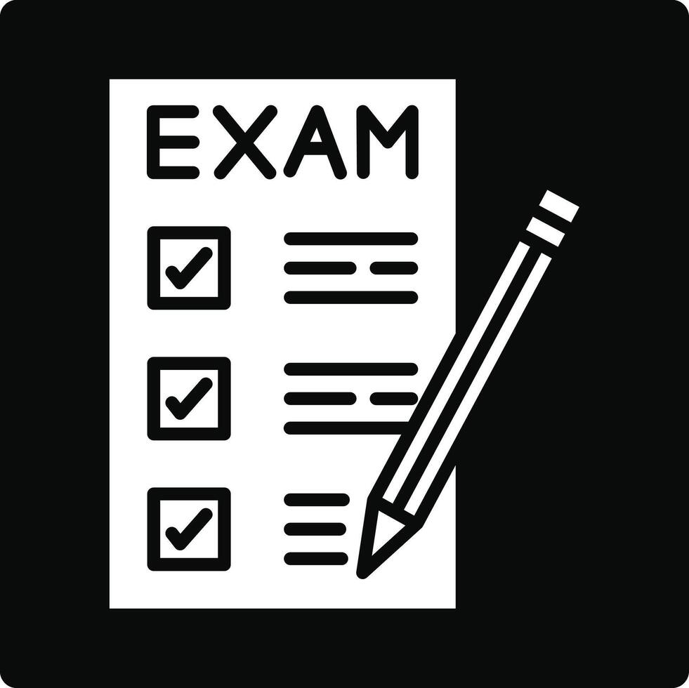 Exam Illustration Icon vector