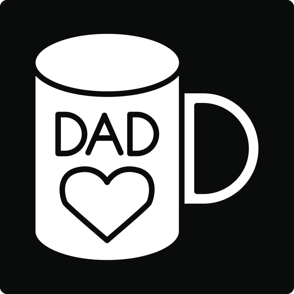 DAD Mug Illustration Icon vector