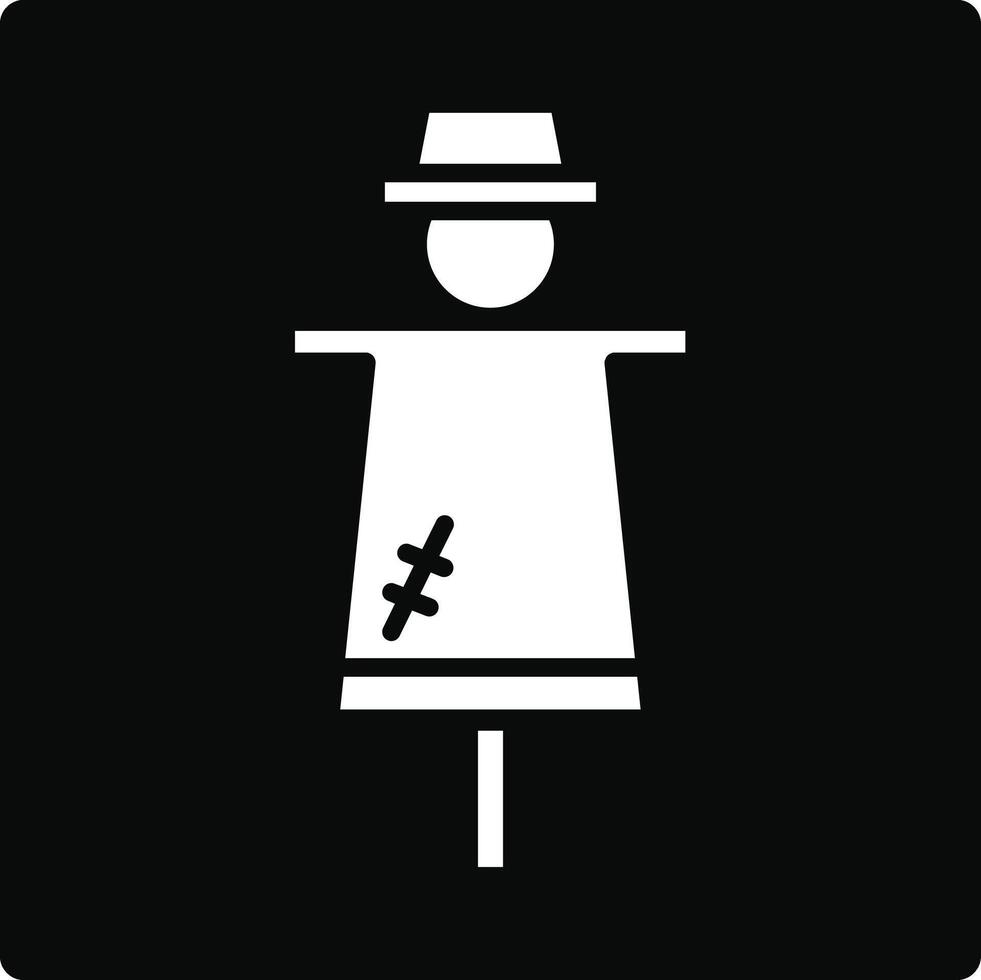 Scare Crow Illustration Icon vector