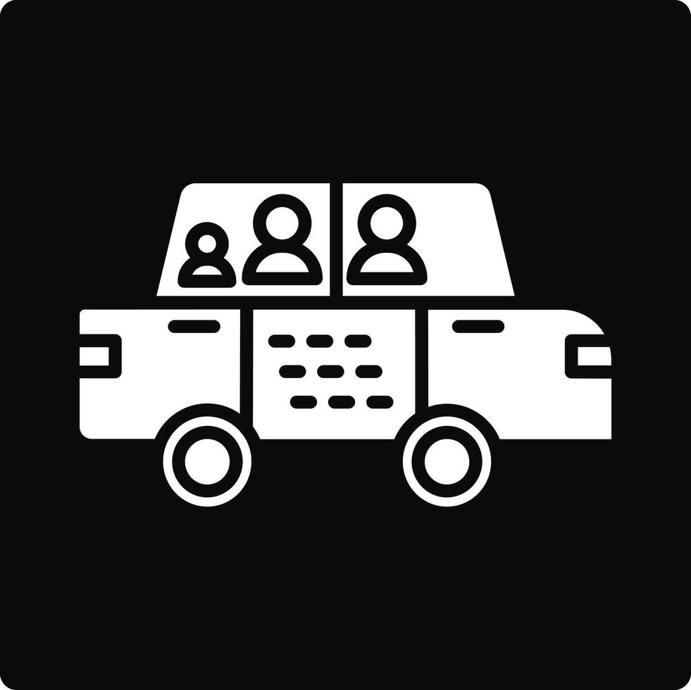 Family Car Illustration Icon vector