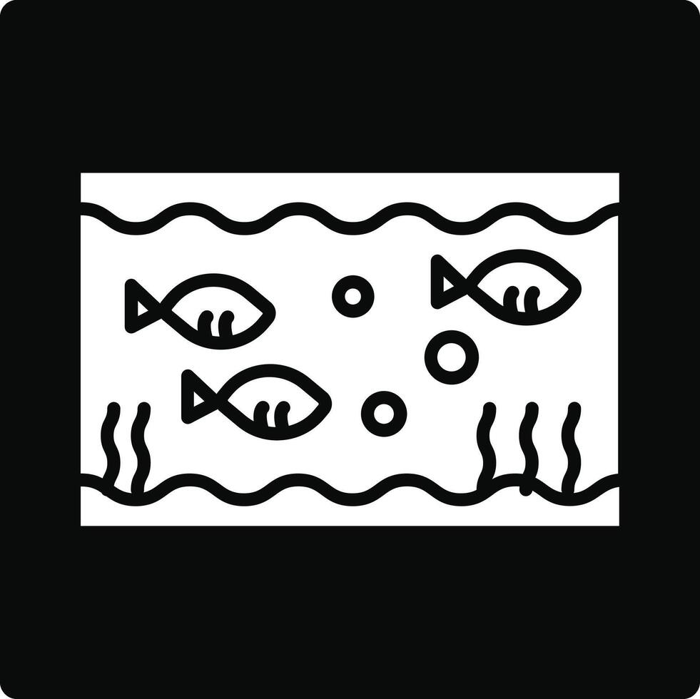 Fish Tank Illustration Icon vector