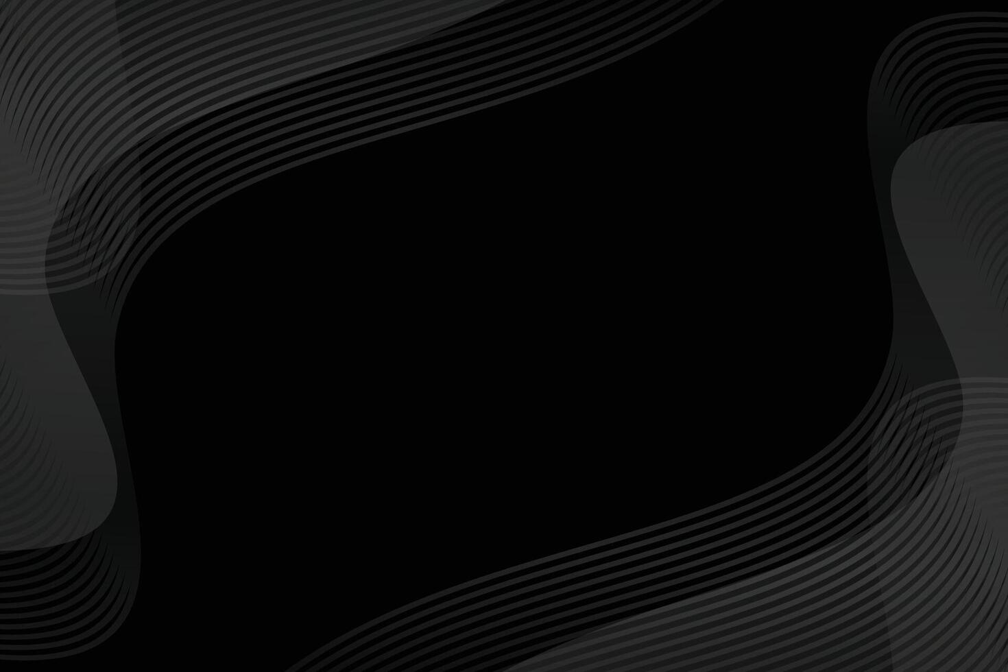 Black and white abstract background with wavy lines vector