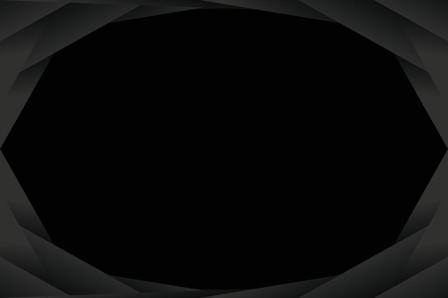 Black and white abstract background with a black hexagon vector
