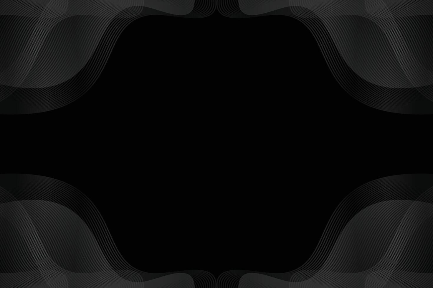 Black background with a black and white design vector