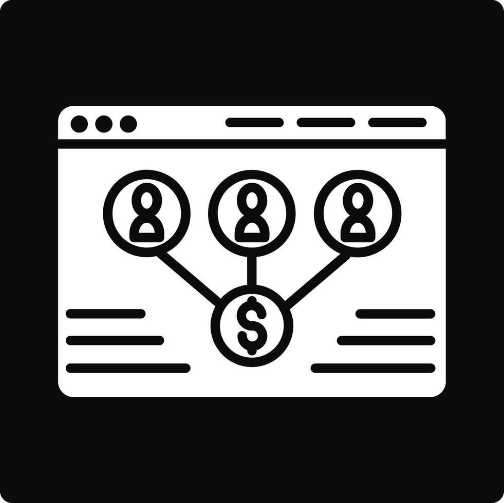 A black and white icon of a group of people vector