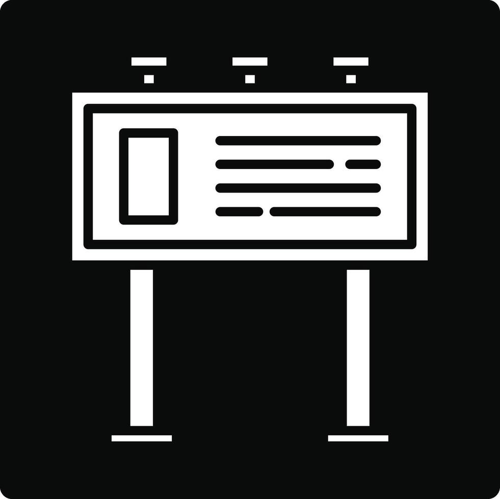 A black and white sign with a white background vector