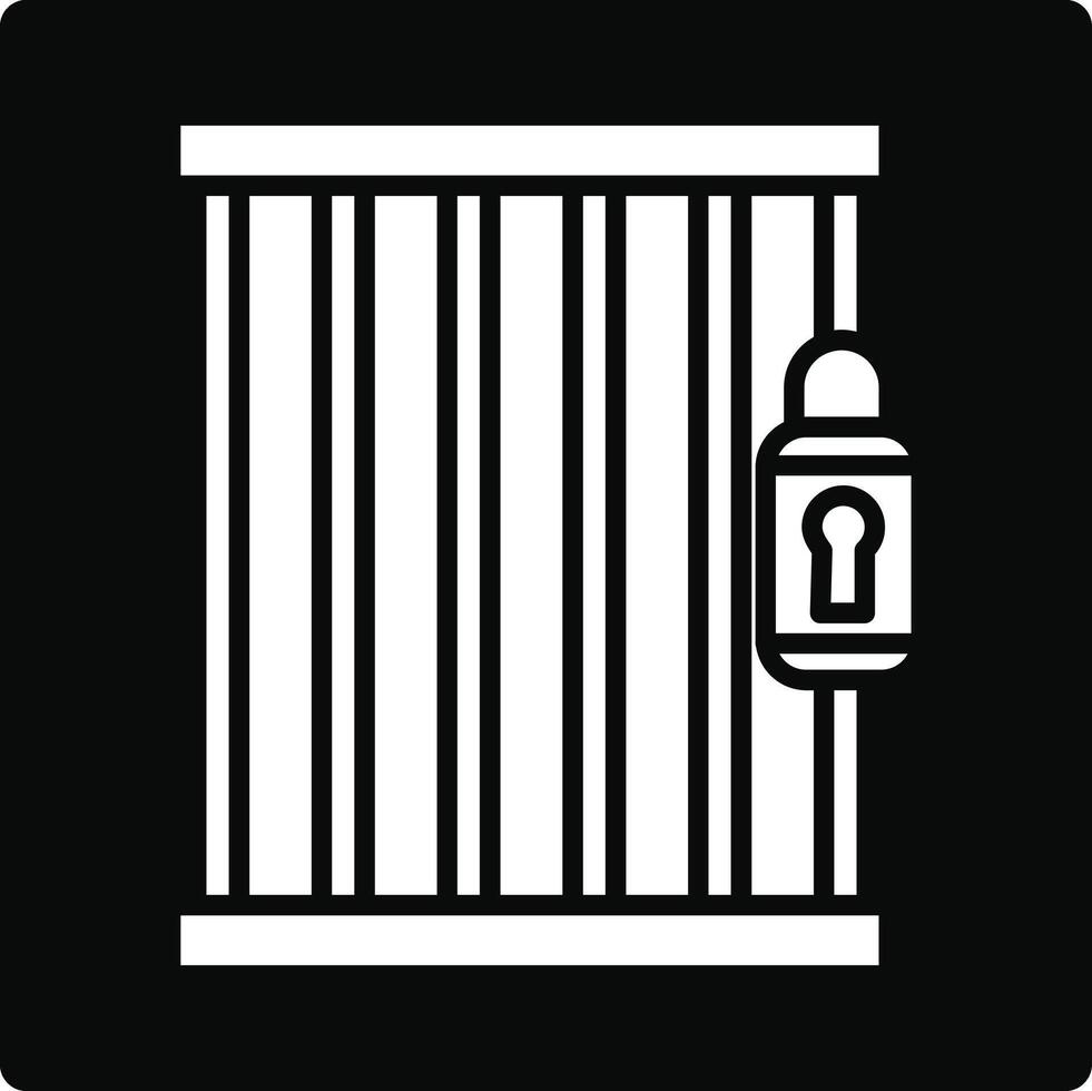 Jail Illustration Icon vector