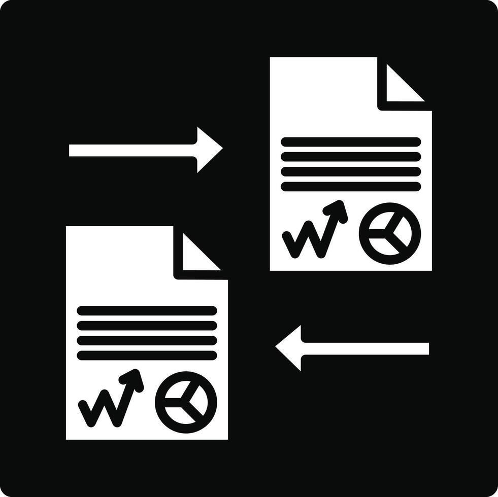 Documents Exchange Illustration Icon vector