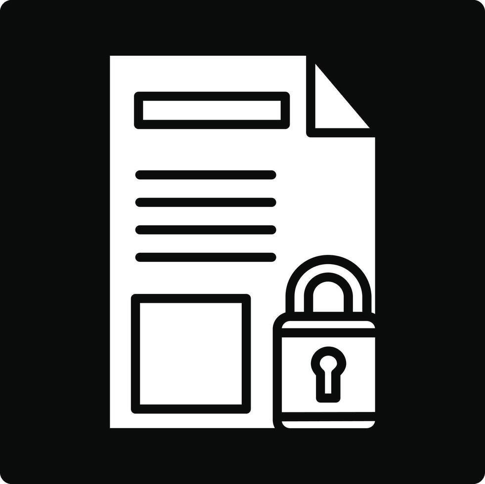 File Protection Illustration Icon vector