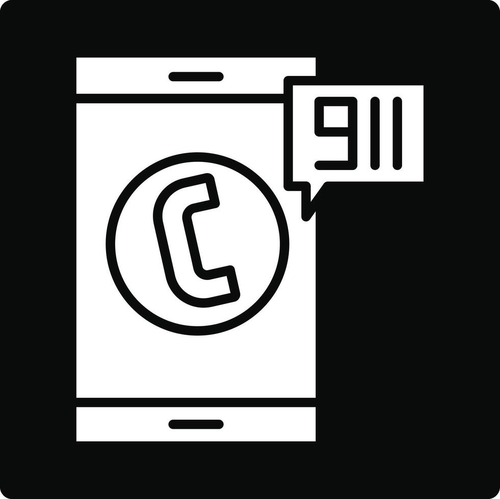 Call 911 Illustration Icon vector
