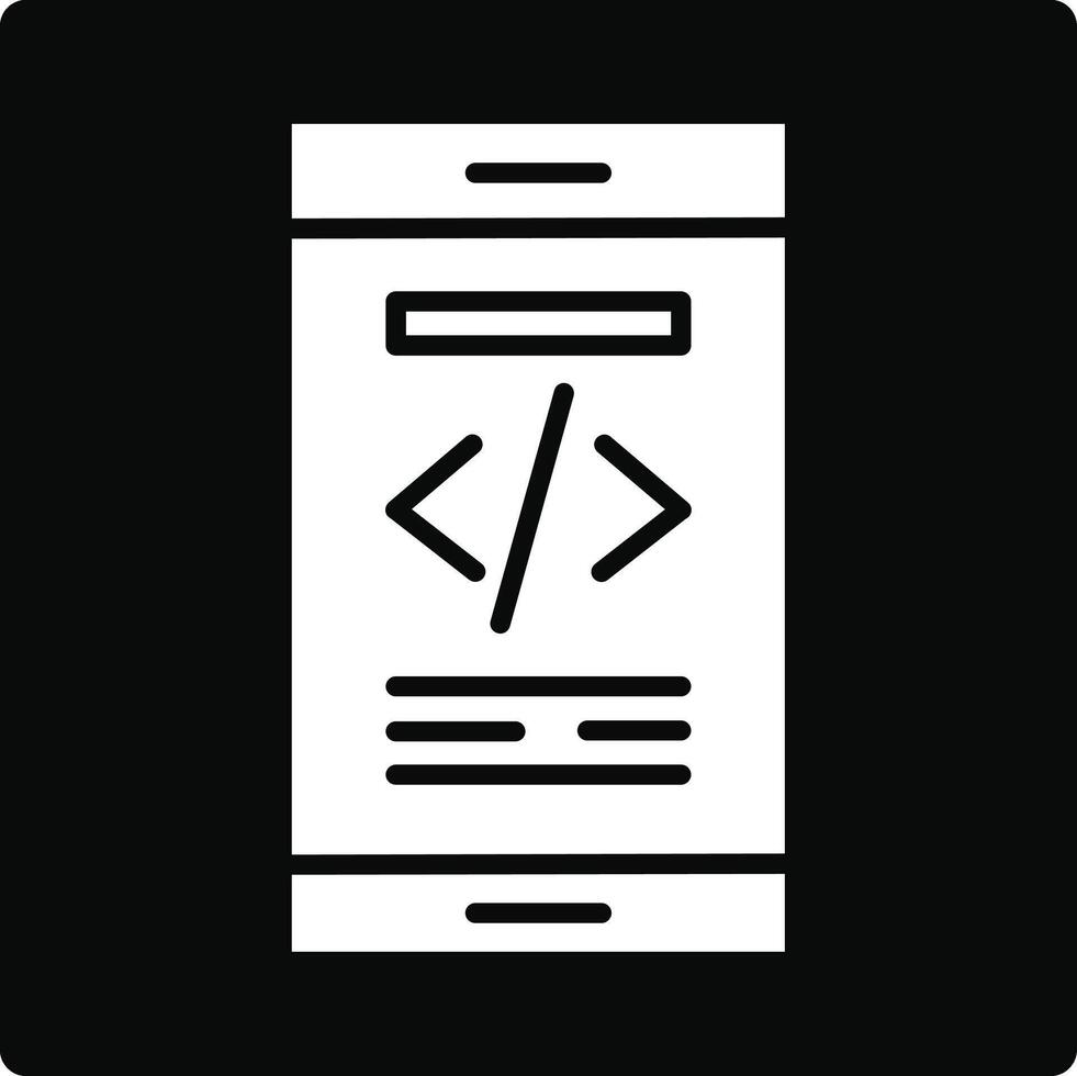 Mobile Coding Illustration Icon vector