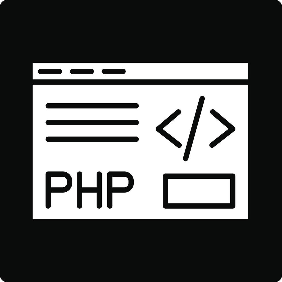 PHP Coding Illustration Icon vector