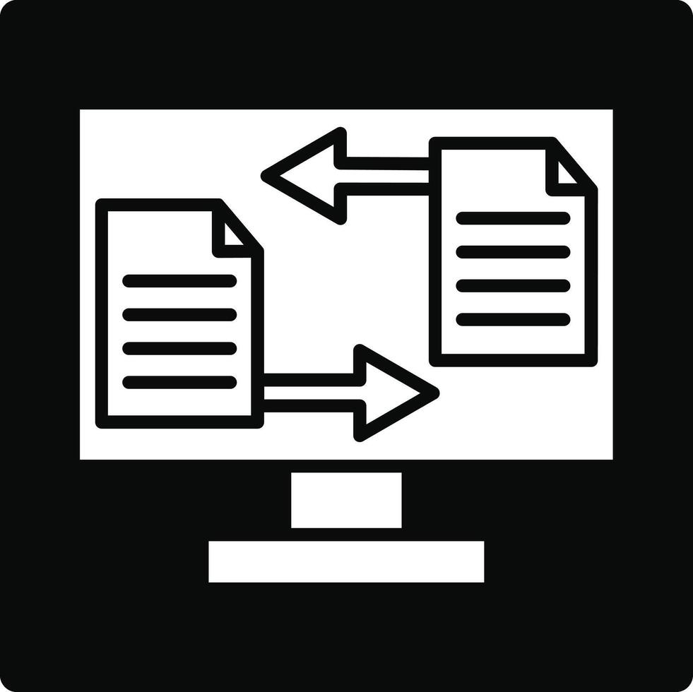 Online File Transfer Illustration Icon vector