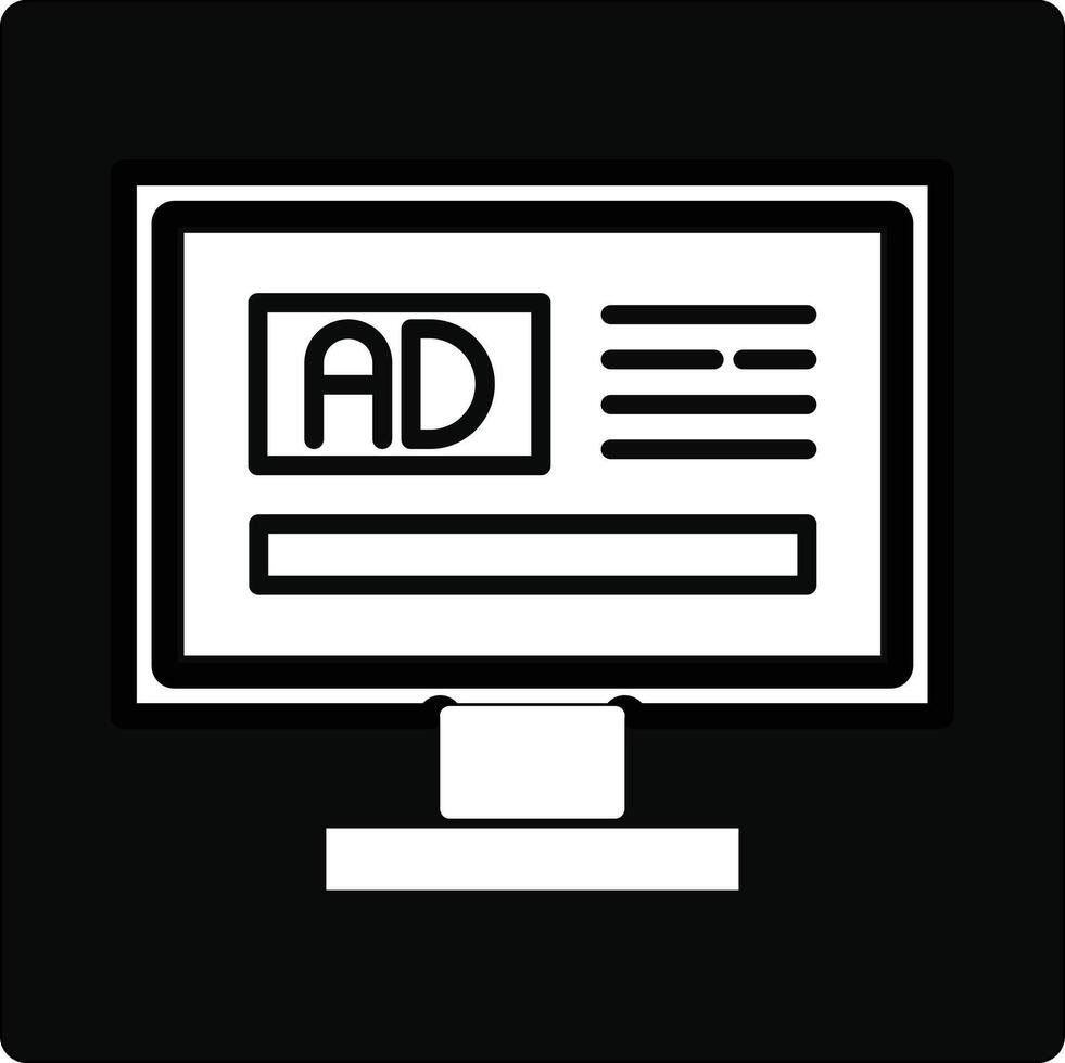 Online Ads Illustration Icon vector
