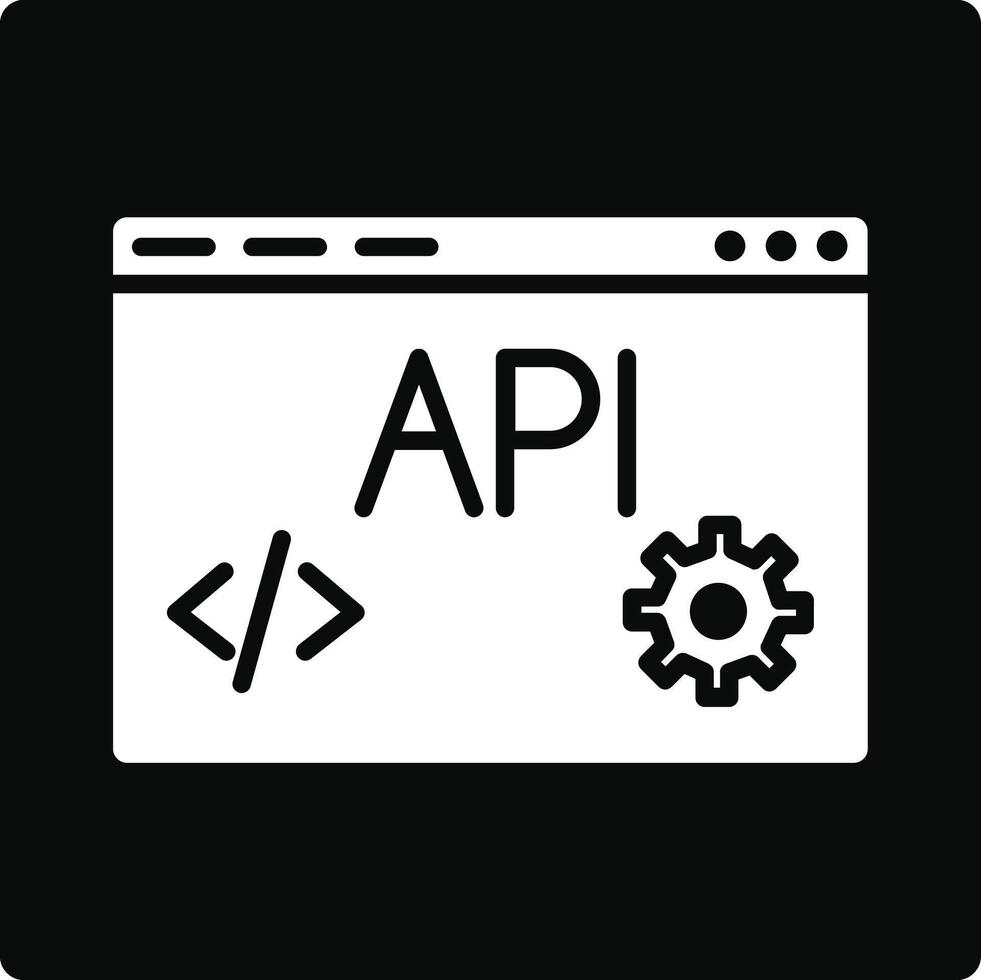 Web API Illustration Icon vector