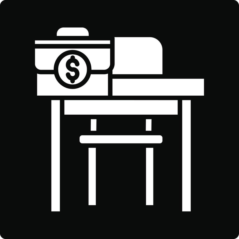 Desk Chair Illustration Icon vector