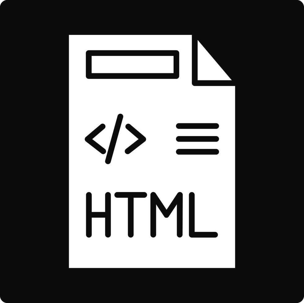 HTML File Illustration Icon vector