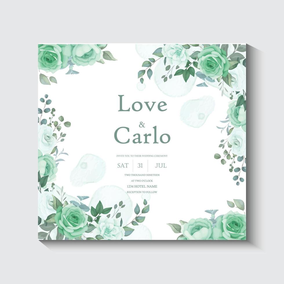 Beautiful flower card design vector
