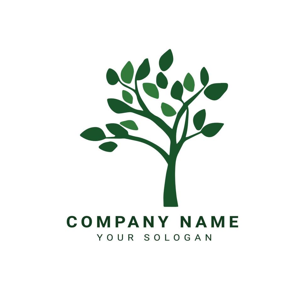 Beautiful tree logo design vector