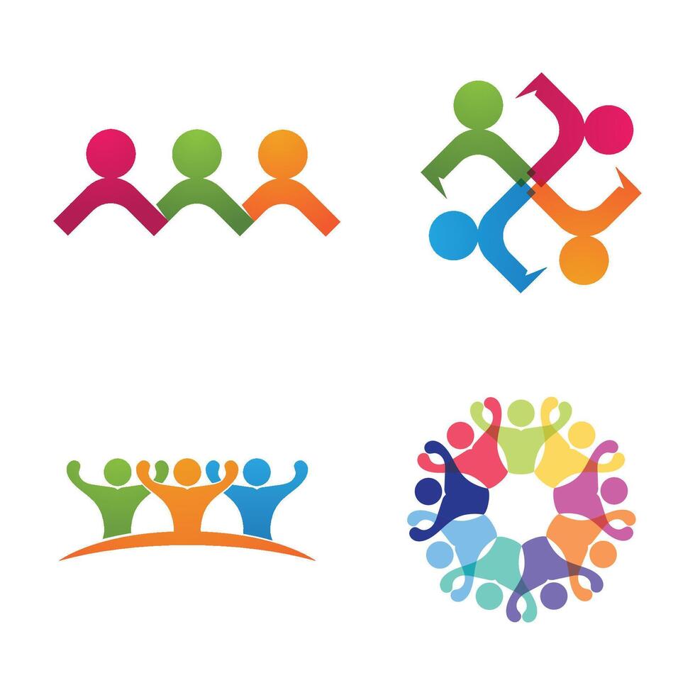 People and community logo design vector