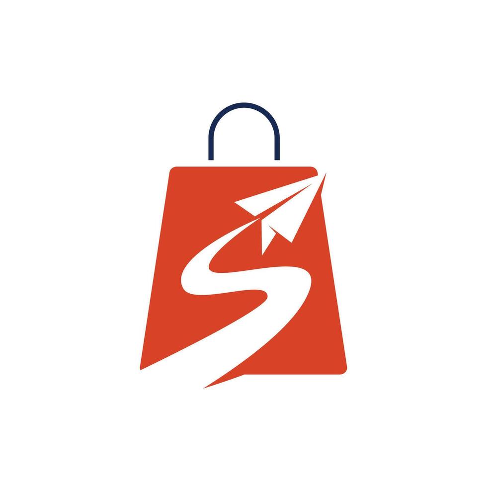 Shopping bag icon logo design vector
