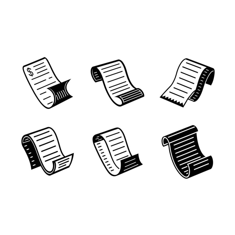 High-quality receipt for digital and print use, ideal for business and retail vector