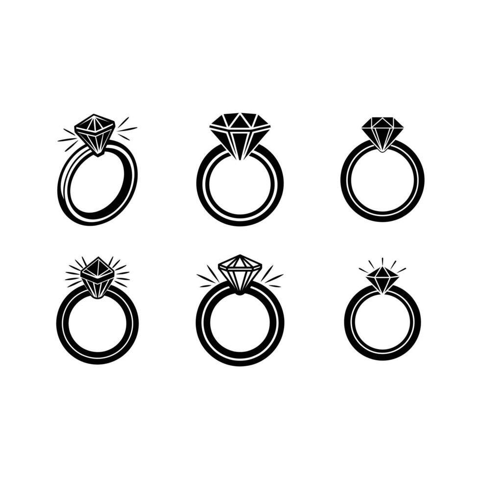 Elegant engagement ring for wedding designs, proposals, and branding projects vector