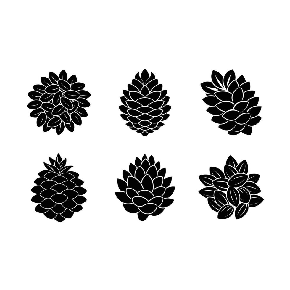 Editable pine nuts file for creative projects, perfect for print and digital designs. vector
