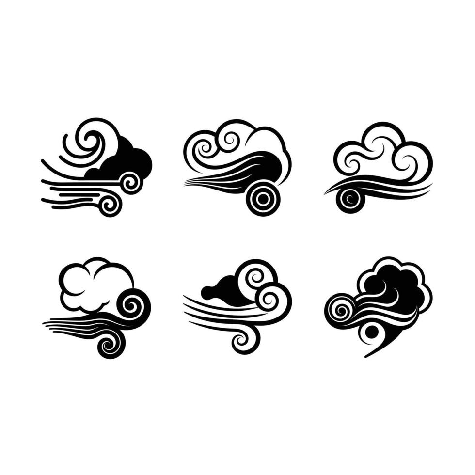 windy icon for weather-related digital designs and themes. vector