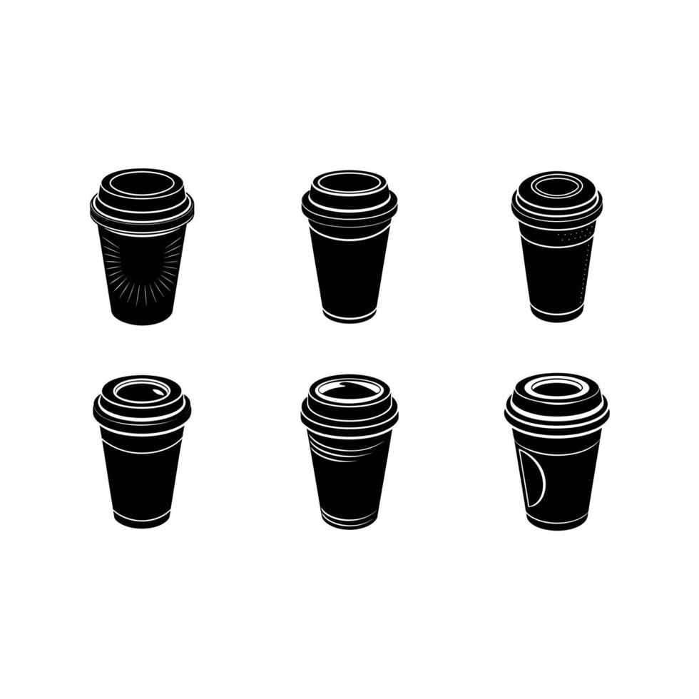 Takeaway Coffee Cup Graphic Design for Commercial Use vector