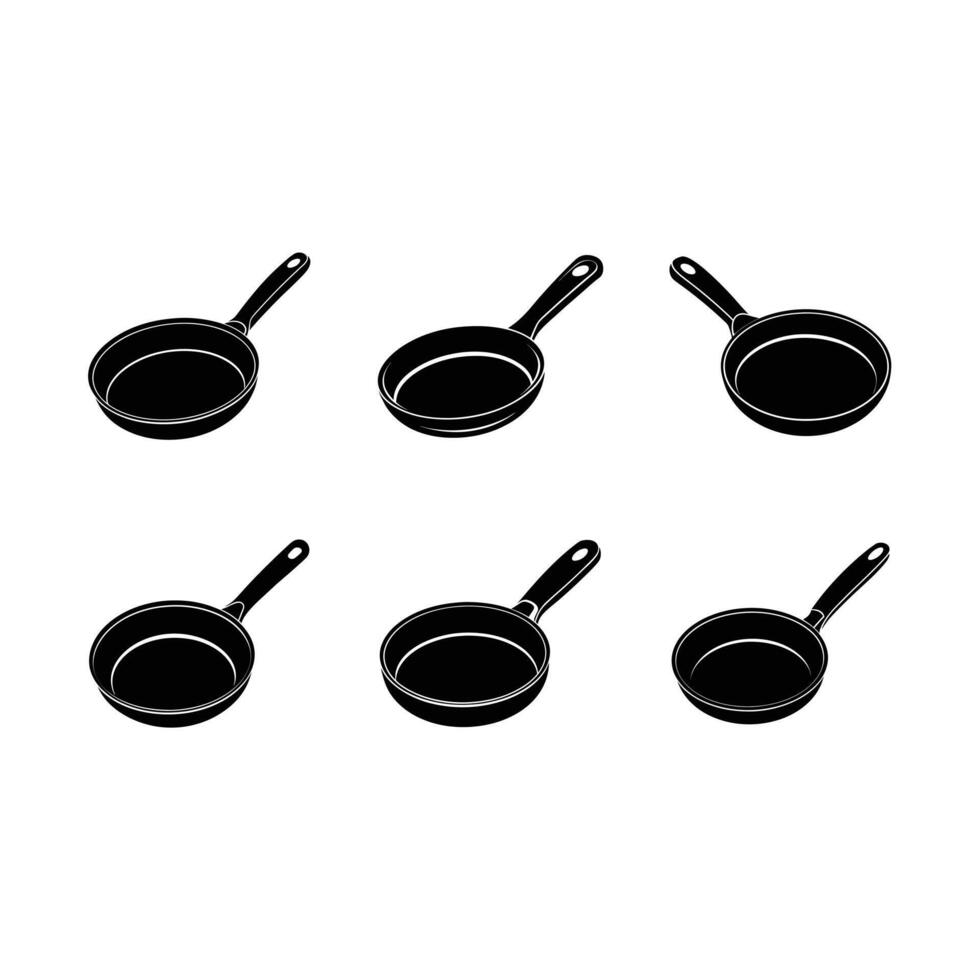 High-quality frying pan for kitchen-themed design projects vector
