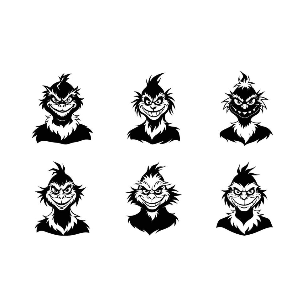 Download a fun Grinch design perfect for Christmas holiday projects and decorations vector