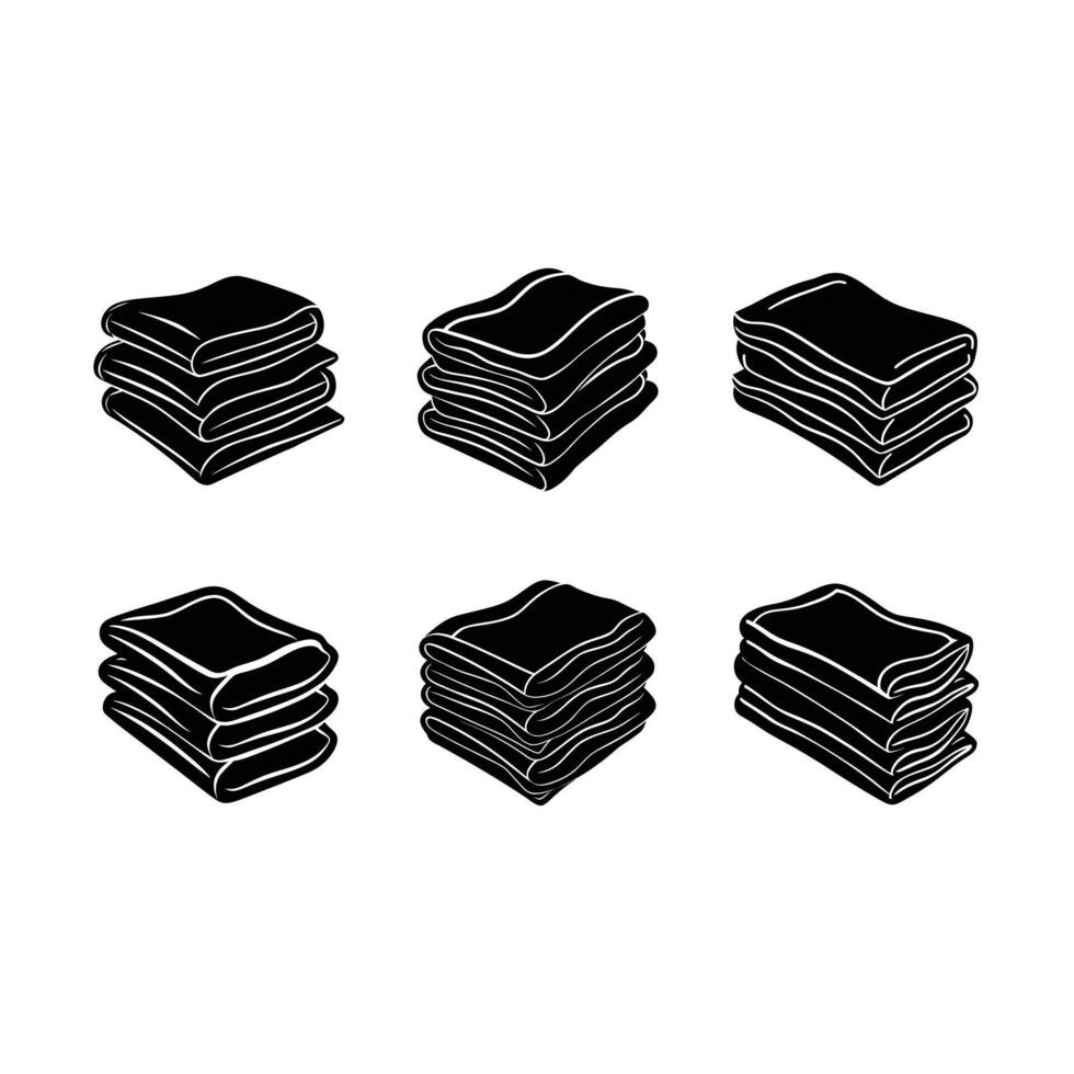 High-quality folded towels stack design for digital use and print projects vector