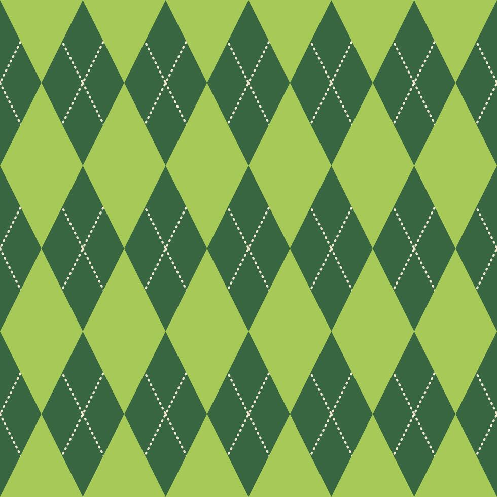 Seamless Christmas argyle pattern. Traditional diamond check print background, wallpaper, fabric, clothing and wrapping paper. vector