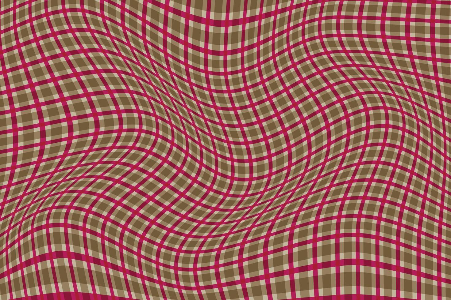 simple abstract pink brown color check plaid wavy distort line pattern a seamless pattern of pink and green squares vector