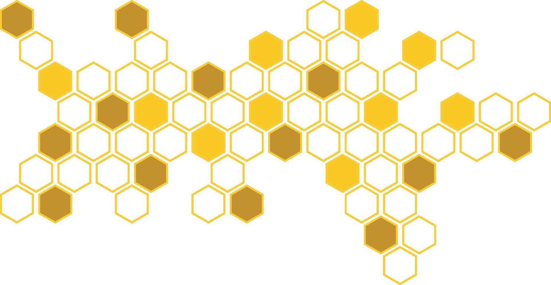 simple abstract metal gold color different shape creative hexagon honeycomb polygon pattern gold and white on it. vector