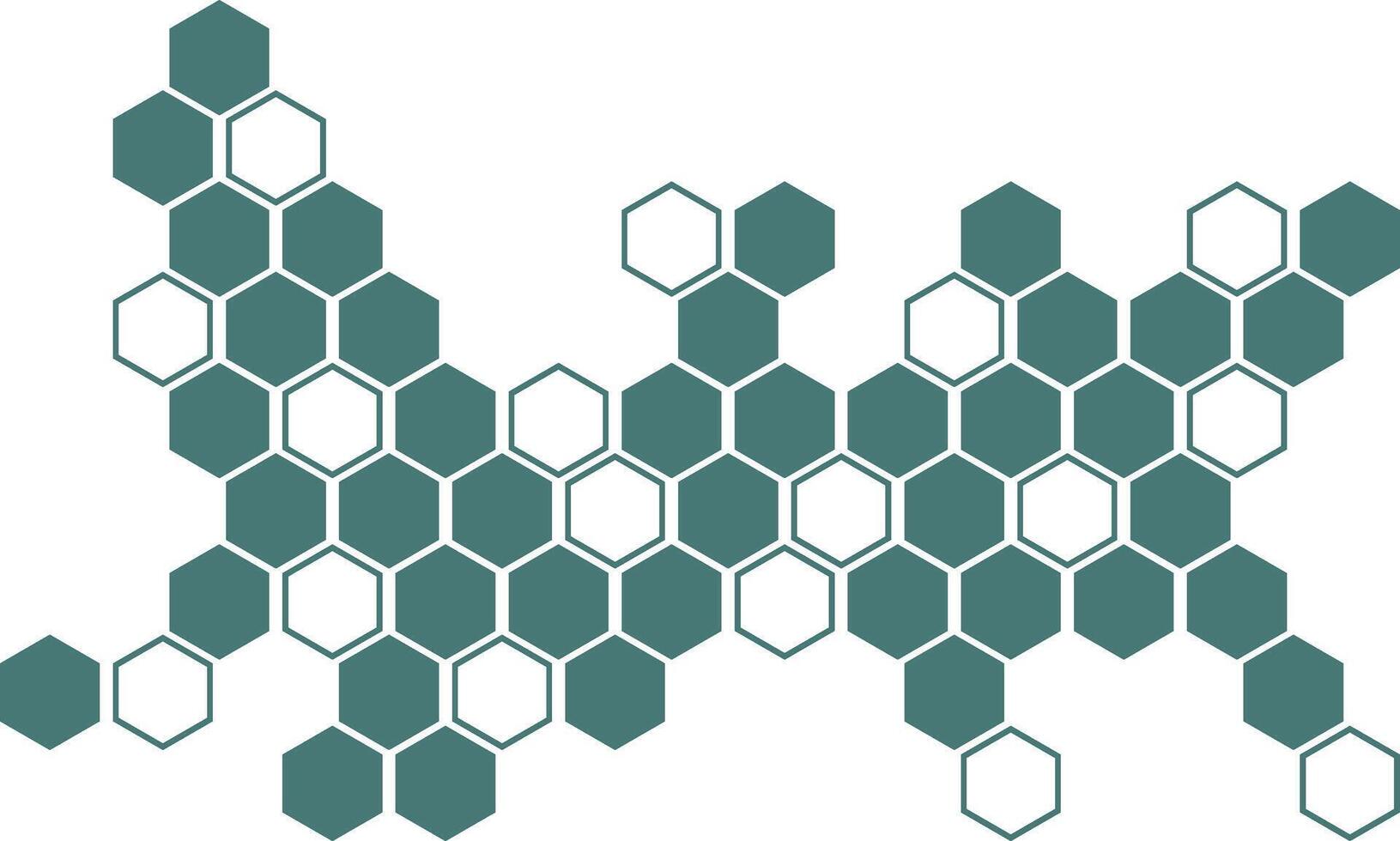 simple abstract metal copper patina green color different shape creative hexagon honeycomb polygon pattern vector