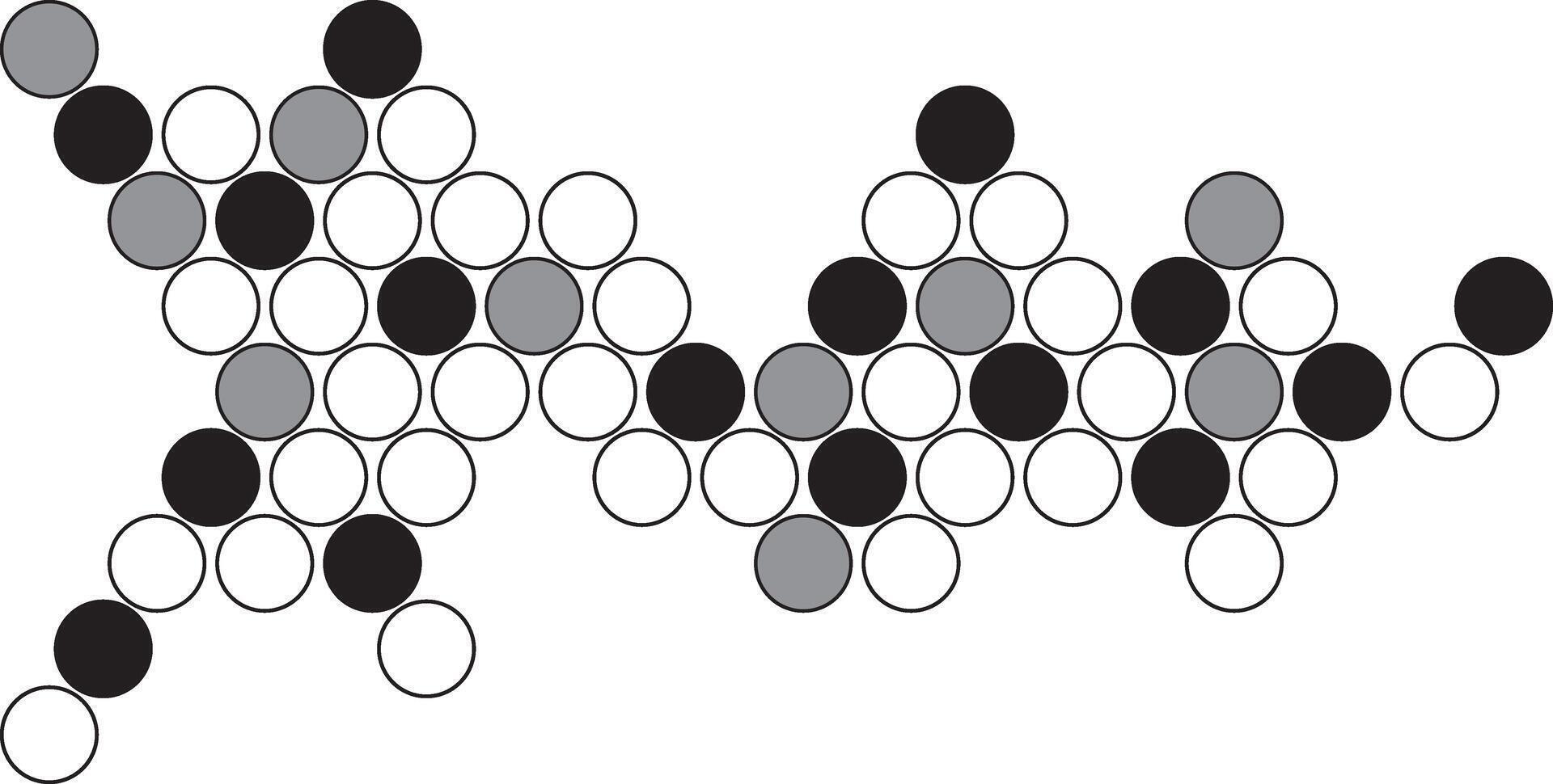 simple abstract black color round shape creative honeycomb pattern a black and white picture on it vector